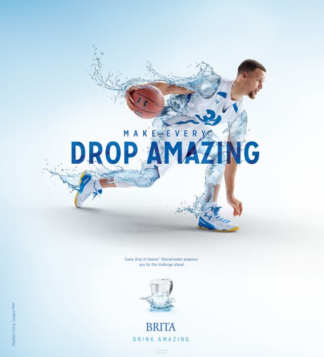 Brita: Steph Curry dribbling basketball