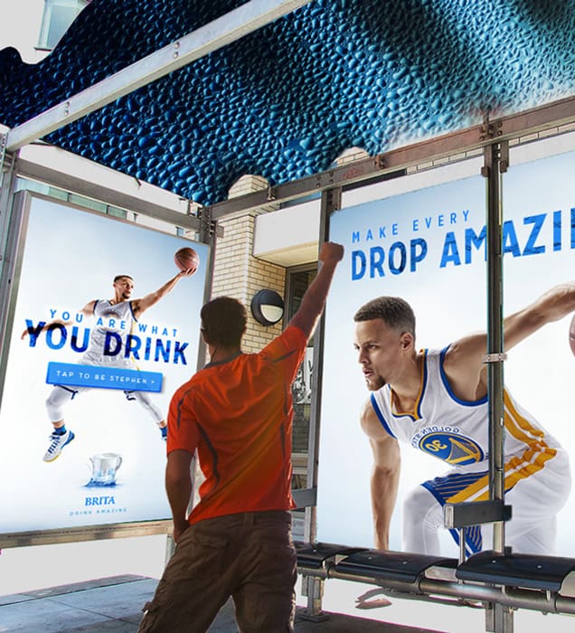 Brita: Bus stop signs with Steph Curry