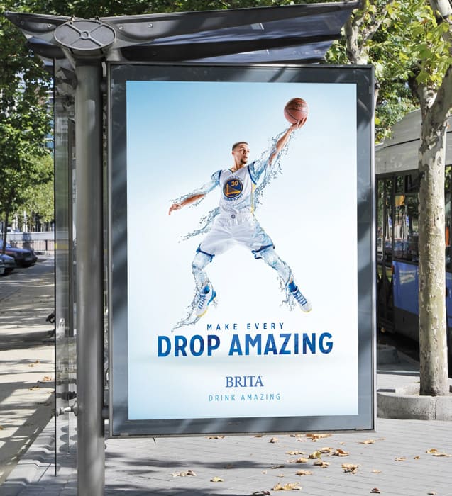 Brita: Bus Stop poster with Steph Curry