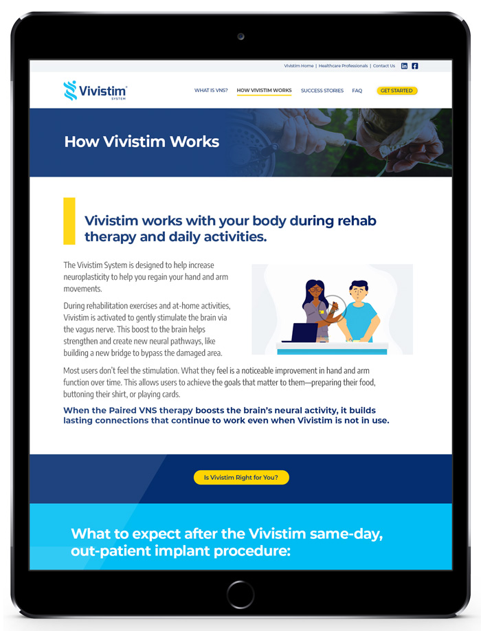 Vivistim website 2